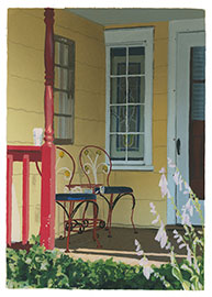 Chairs and Hosta